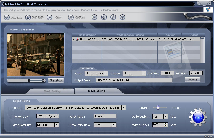 Allead DVD to iPod Converter  2.4.0
