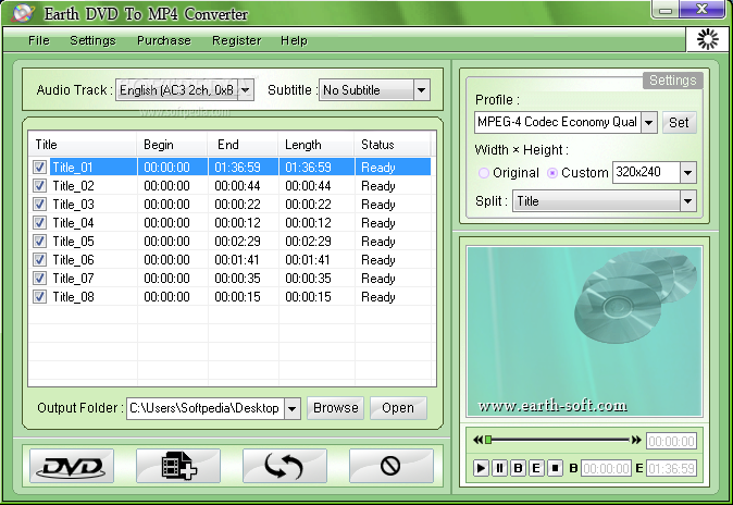 Earth DVD To MP4 Converter  2.00