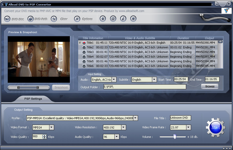 Allead DVD to PSP Converter  2.3.5