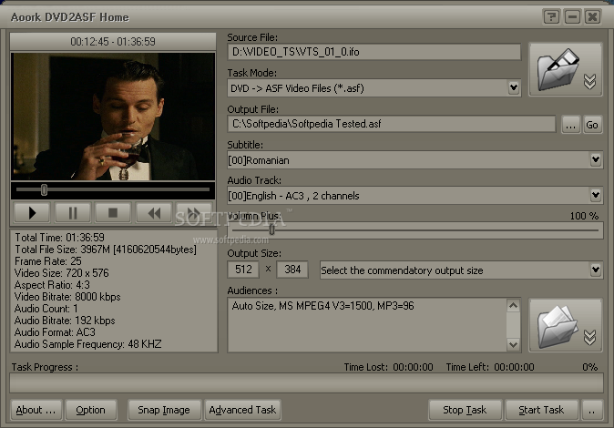 Aoork DVD2ASF Home  3.0.88 Build 218b