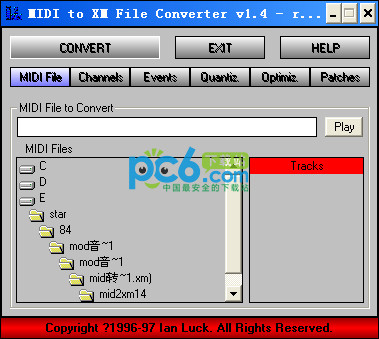 midi转mx文件转换器(MIDI to XM File Converter)  v1.4绿色免费版